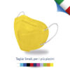 Mascherina FFP2 Futura Certificata Made in Italy colore giallo per bambini