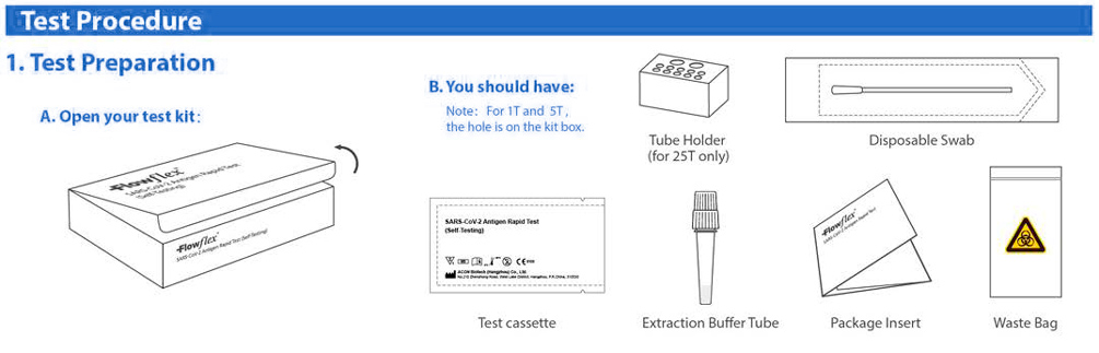 istruzioni test flowflex